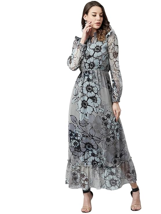 Women's Chiffon A-Line Maxi Dress